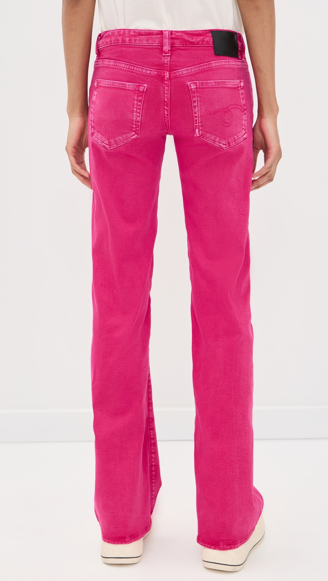 Boy Flare Jeans Fuchsia Stretch