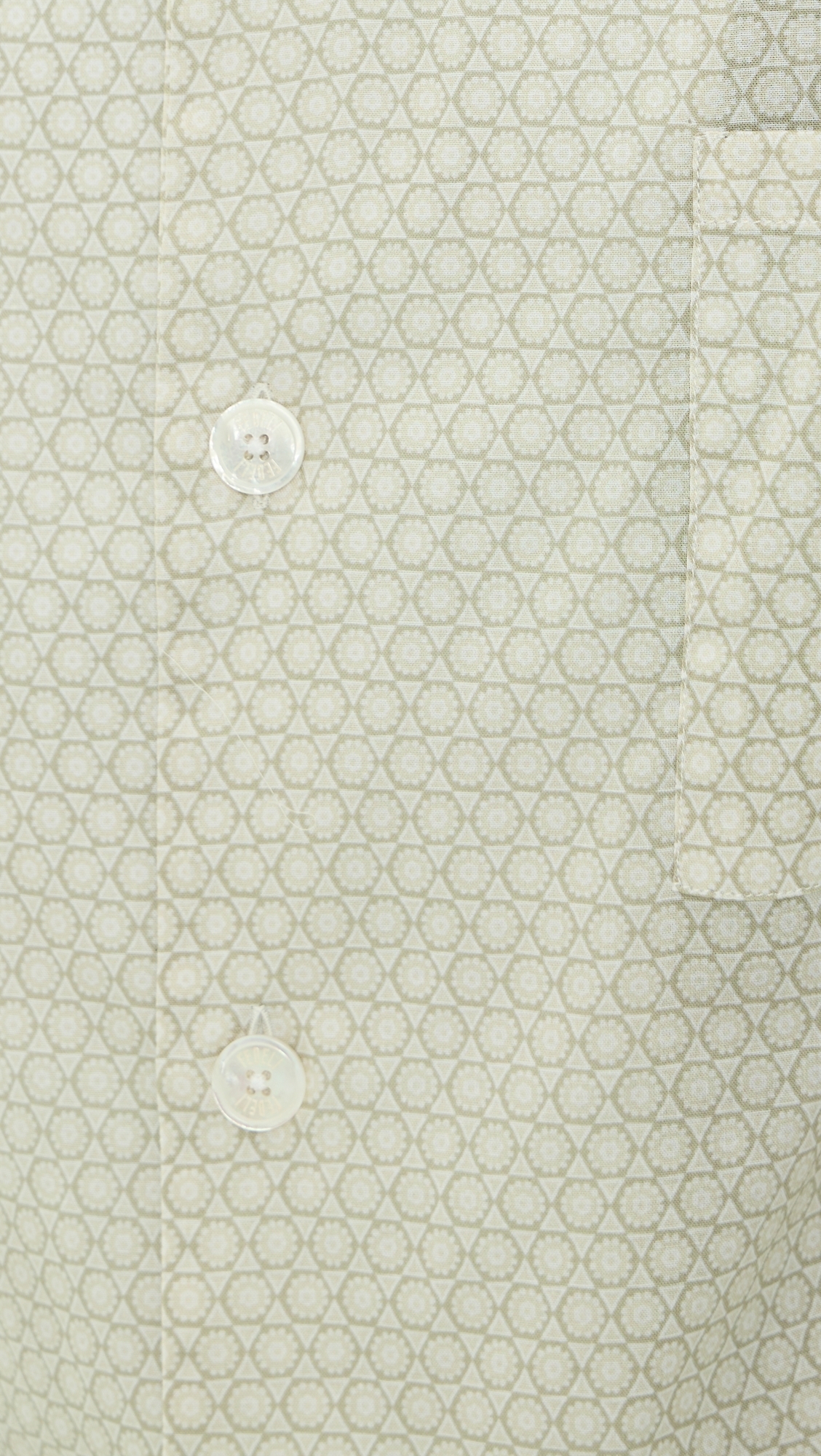 Cotton Stretch Camp Shirt Yellow Geo