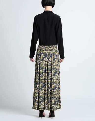 Woman Maxi skirt Military green Size L Viscose