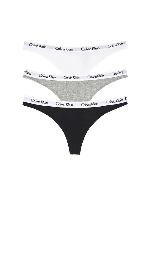 Calvin Klein Underwear Carousel 3 Pack Underwear in White,Black,Grey. -  XL also in