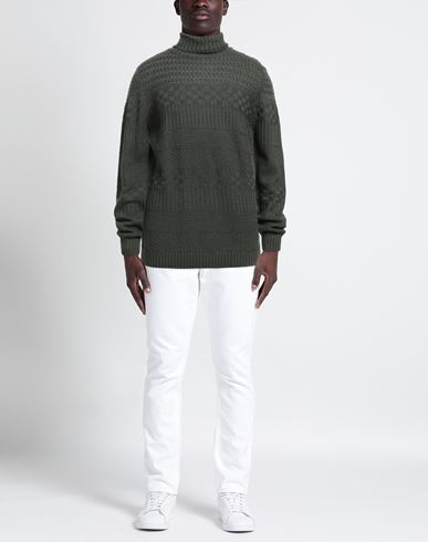 Man Turtleneck Dark green Size 3XL Wool, Acrylic