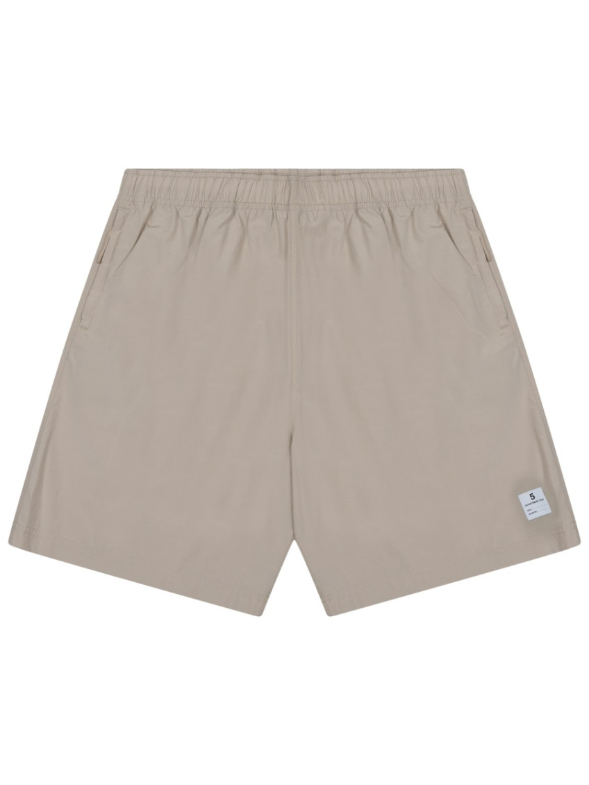 Beige Logo Shorts