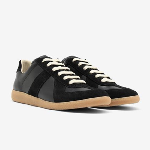 Replica suede and leather trainers