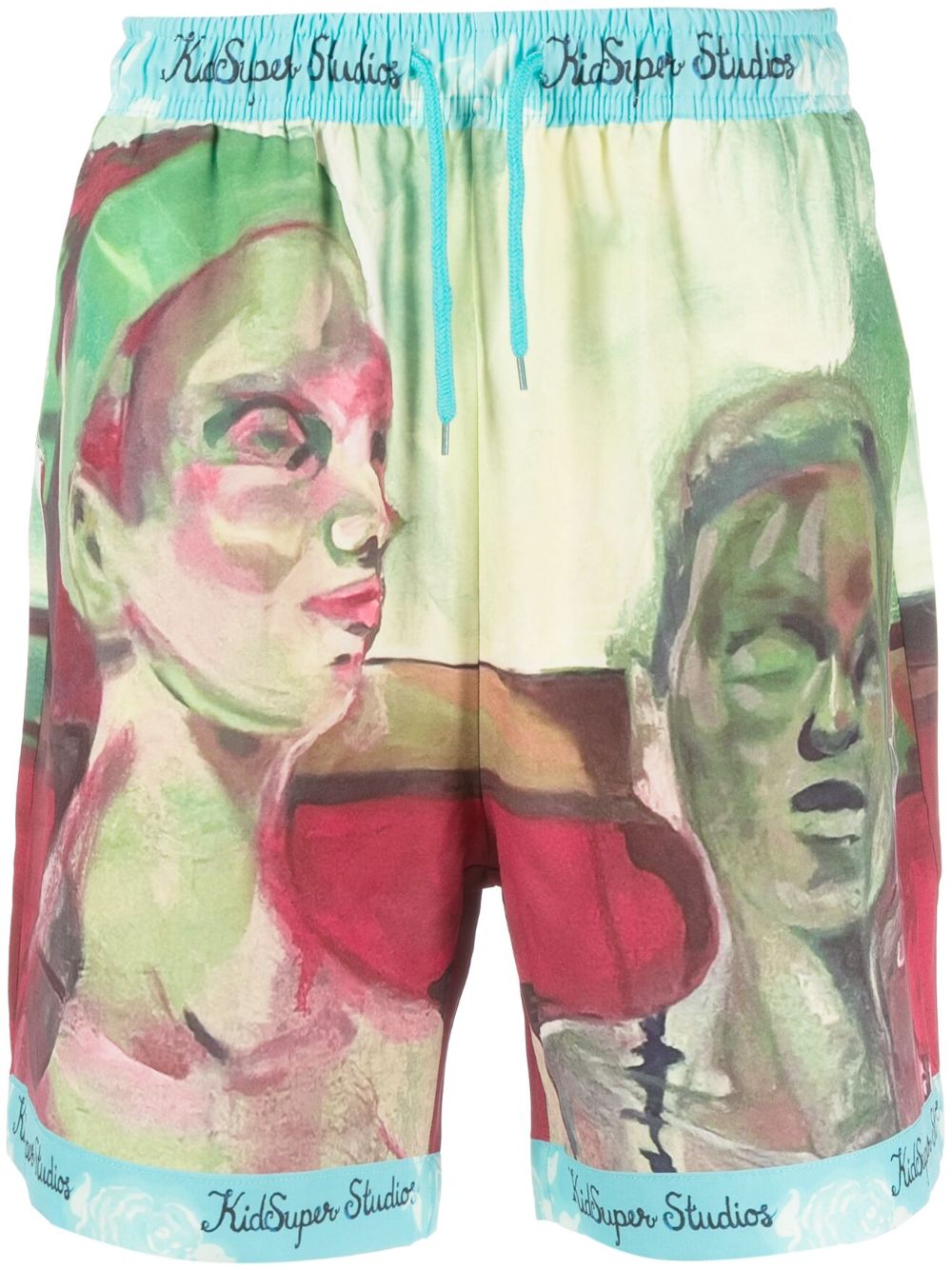 Illustration-print Bermuda shorts - Green