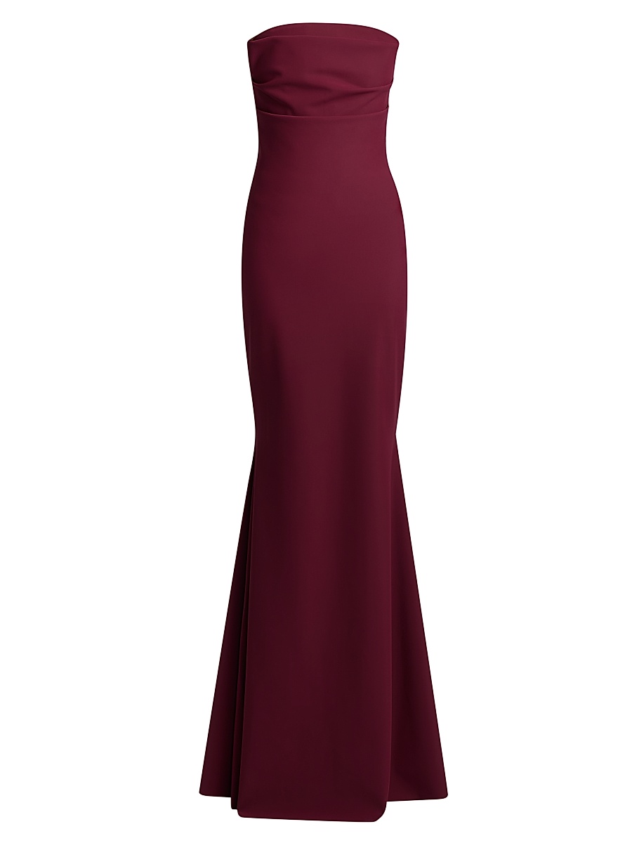 Women's Vepse Strapless Jersey Gown - Mahogany