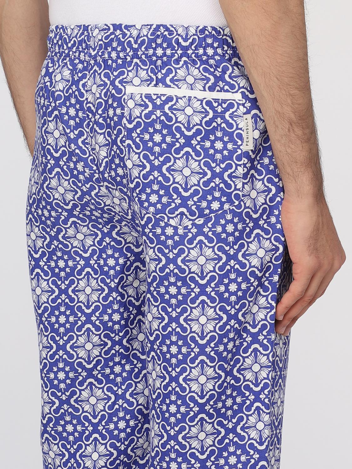 Pants Men color Blue