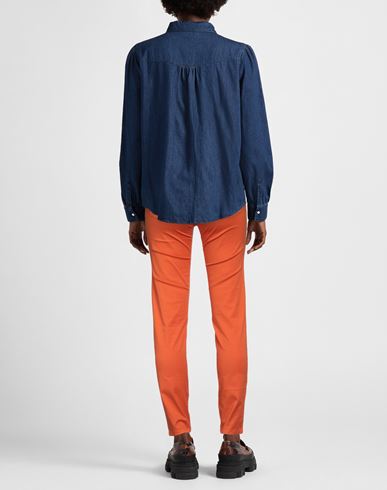 Woman Pants Orange Size 4 Cotton, Elastane