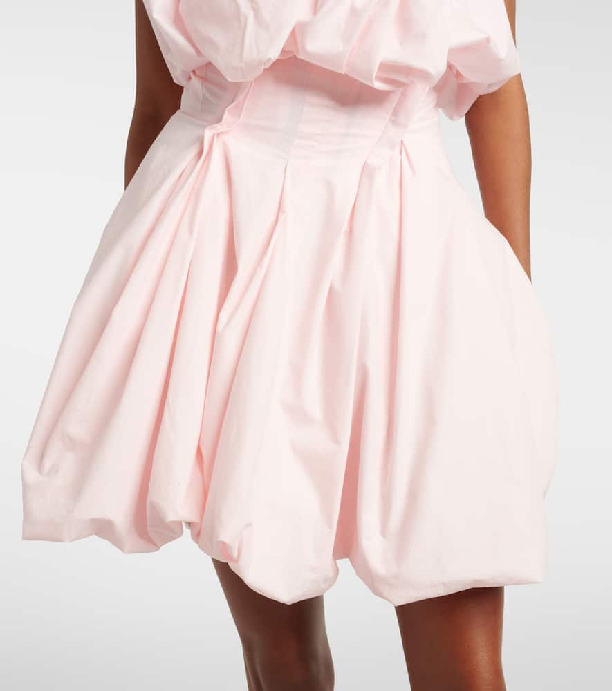 Pleated cotton bustier dress