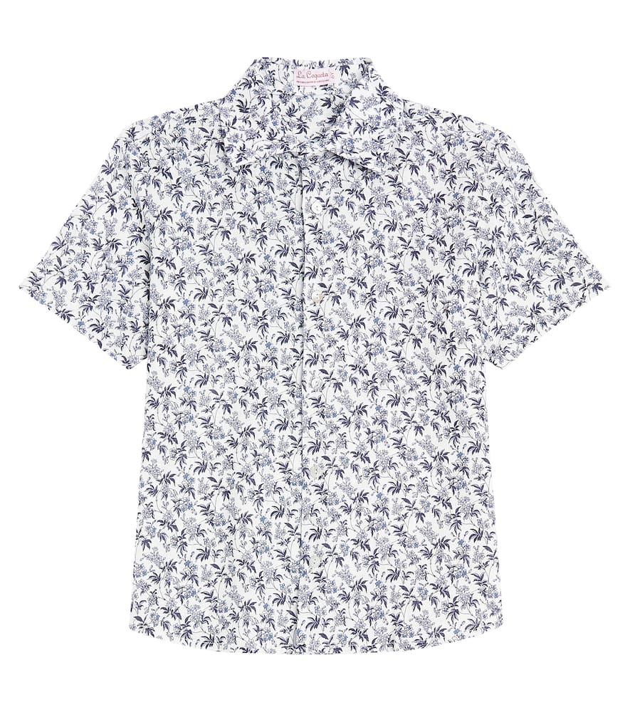 Francisco floral linen-blend shirt