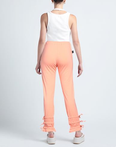 Woman Pants Orange Size S Cotton, Elastane