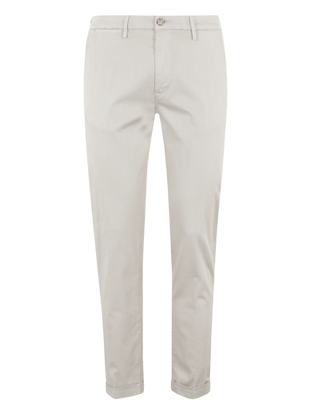 Turn-up hem chinos - White