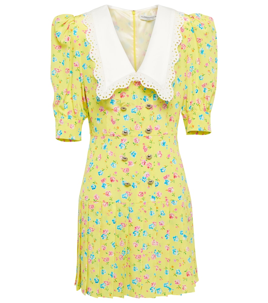 Floral silk minidress