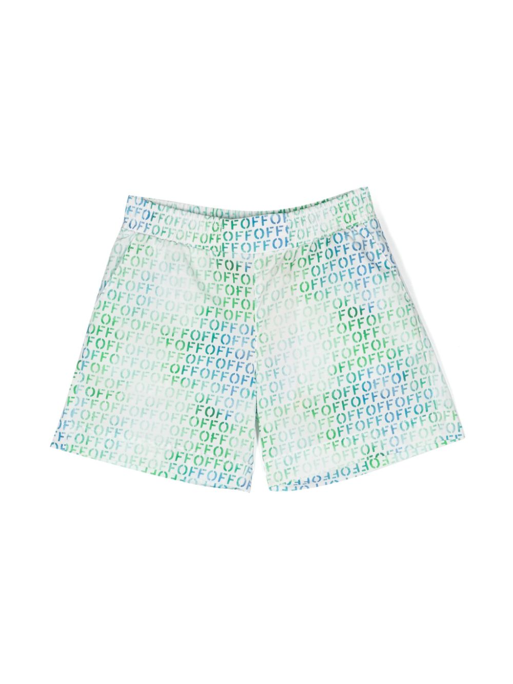 Logo-print cotton swim shorts