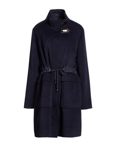Nenè Woman Coat Navy Size 16 Polyester, Wool, Viscose