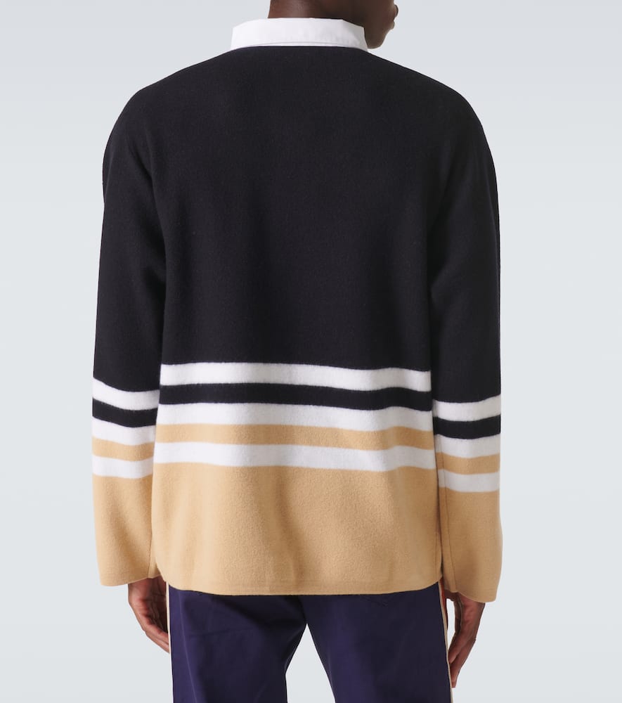 Wales Bonner Cypher striped wool polo sweater