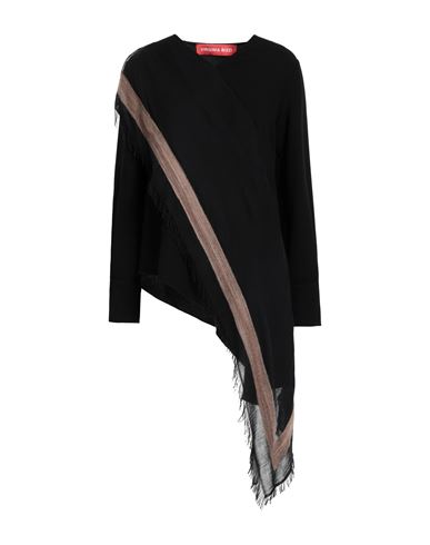 Woman Top Black Size 6 Polyester, Modal, Virgin Wool
