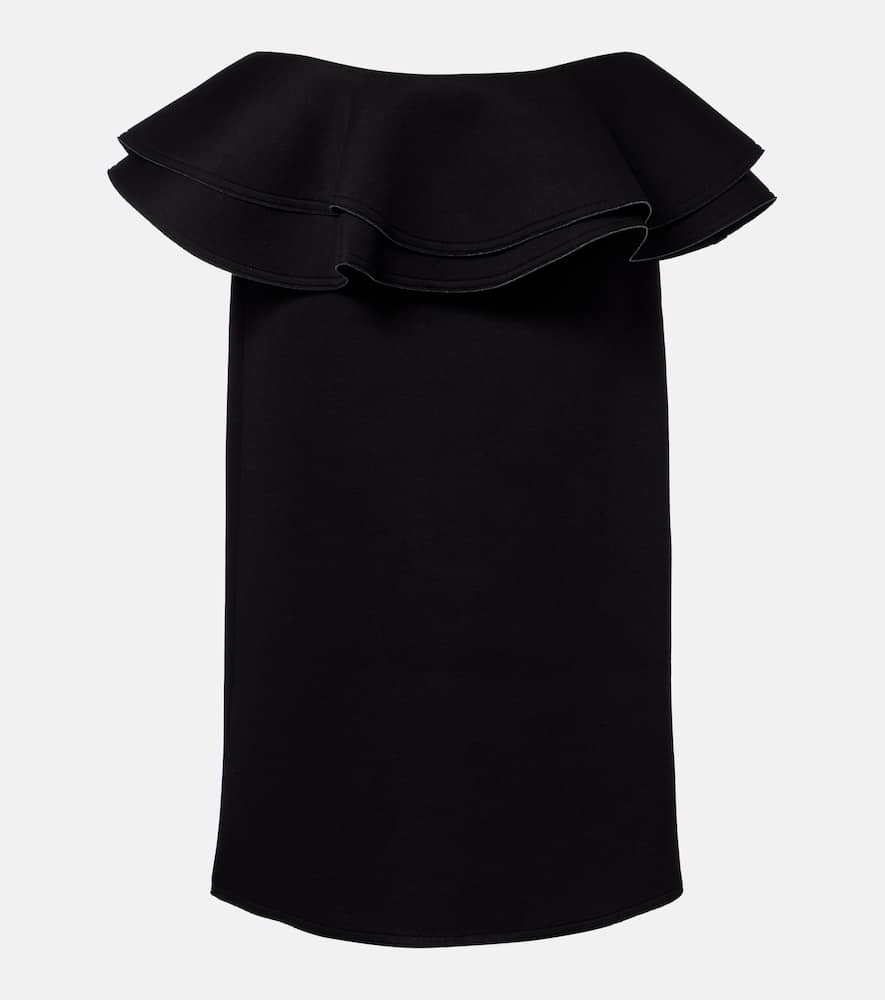 Ruffled midi skirt