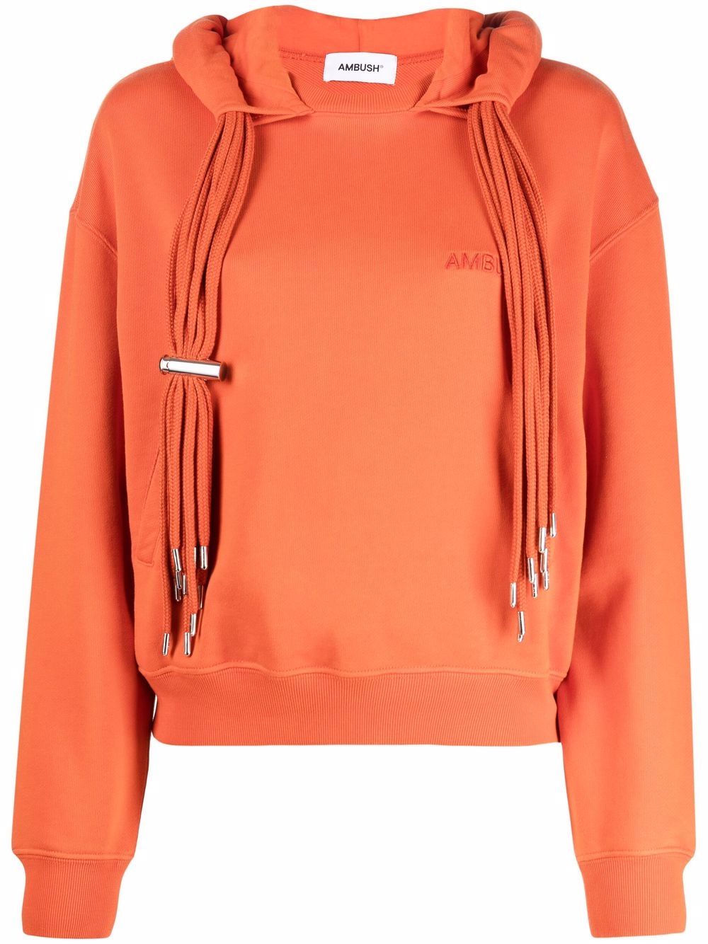 Multicord cotton hoodie - Orange