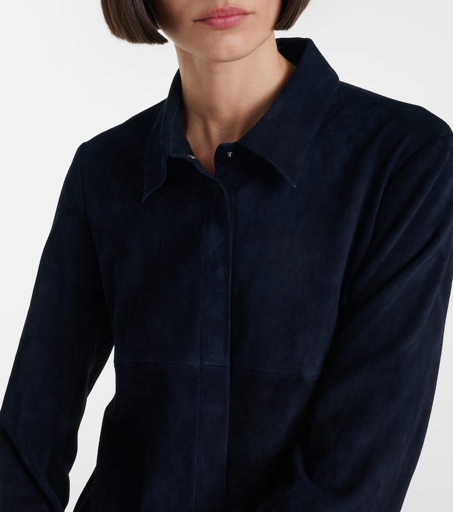 Geraldine suede shirt dress