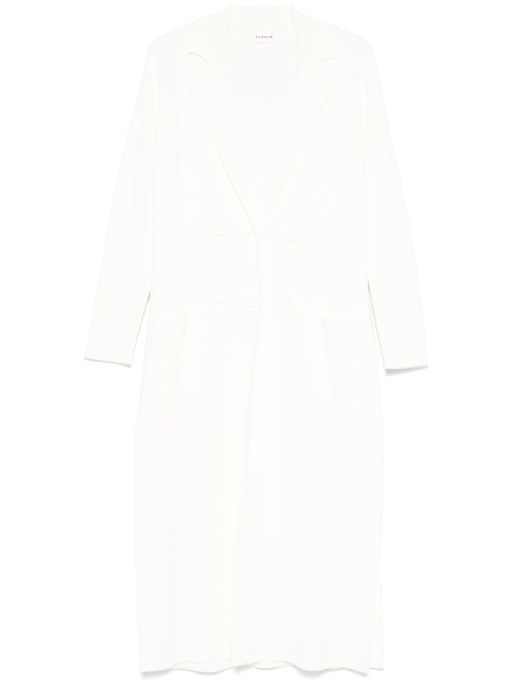 Double-Breasted Coat — White