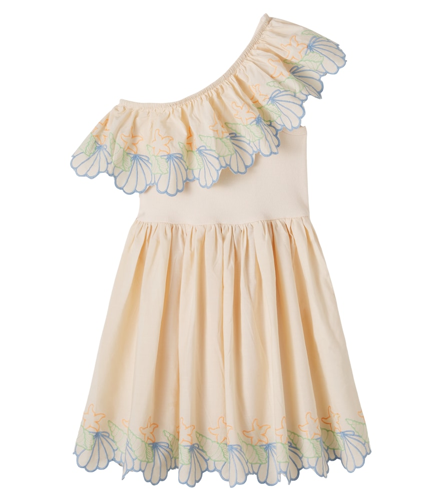 Cato embroidered one-shoulder dress