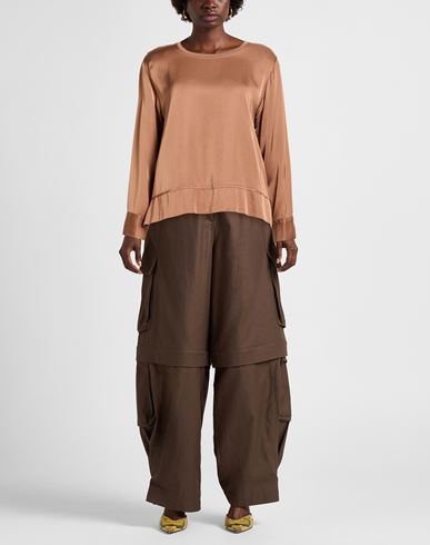 Woman Top Brown Size S Viscose