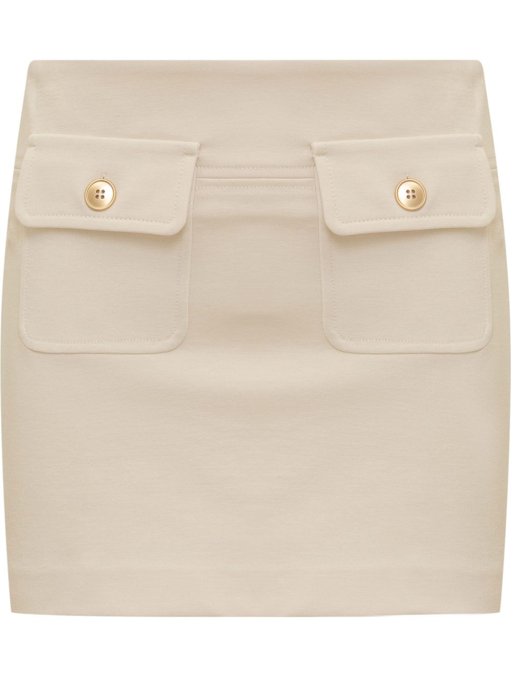 Flap-pockets mini skirt - Neutrals