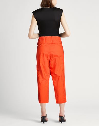 Woman Pants Orange Size 6 Cotton, Elastane