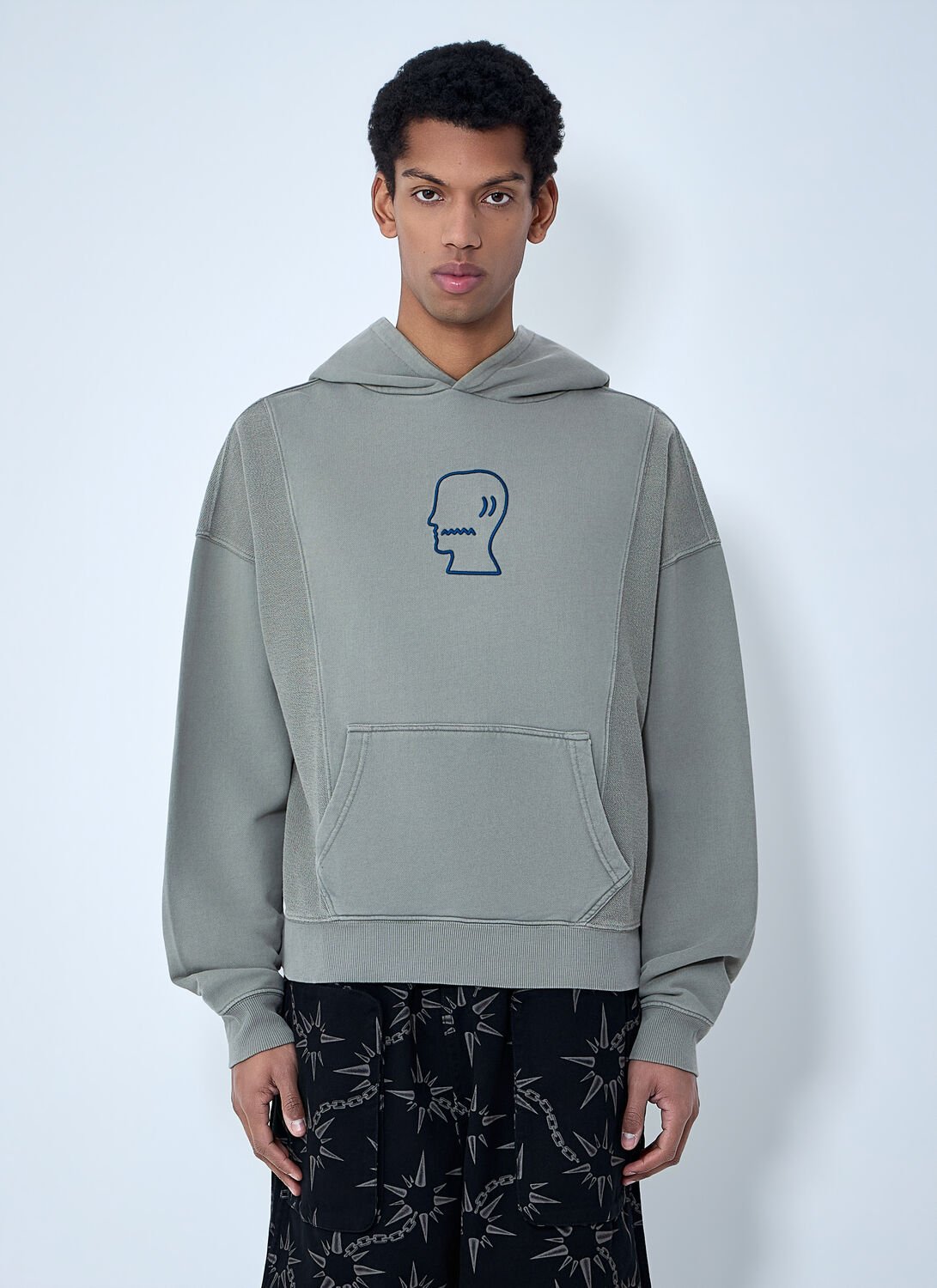 Graphic Motif Hooded Sweatshirt