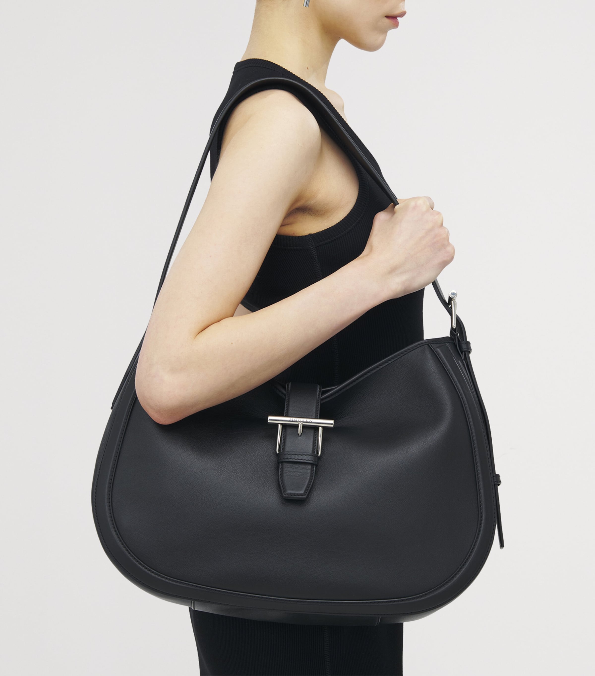 Leather T-Bar Shoulder Bag