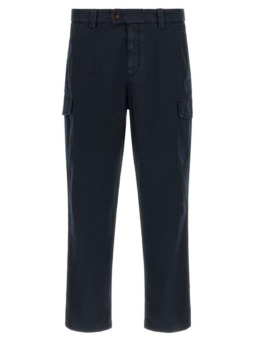Blue Straight Cargo Pants