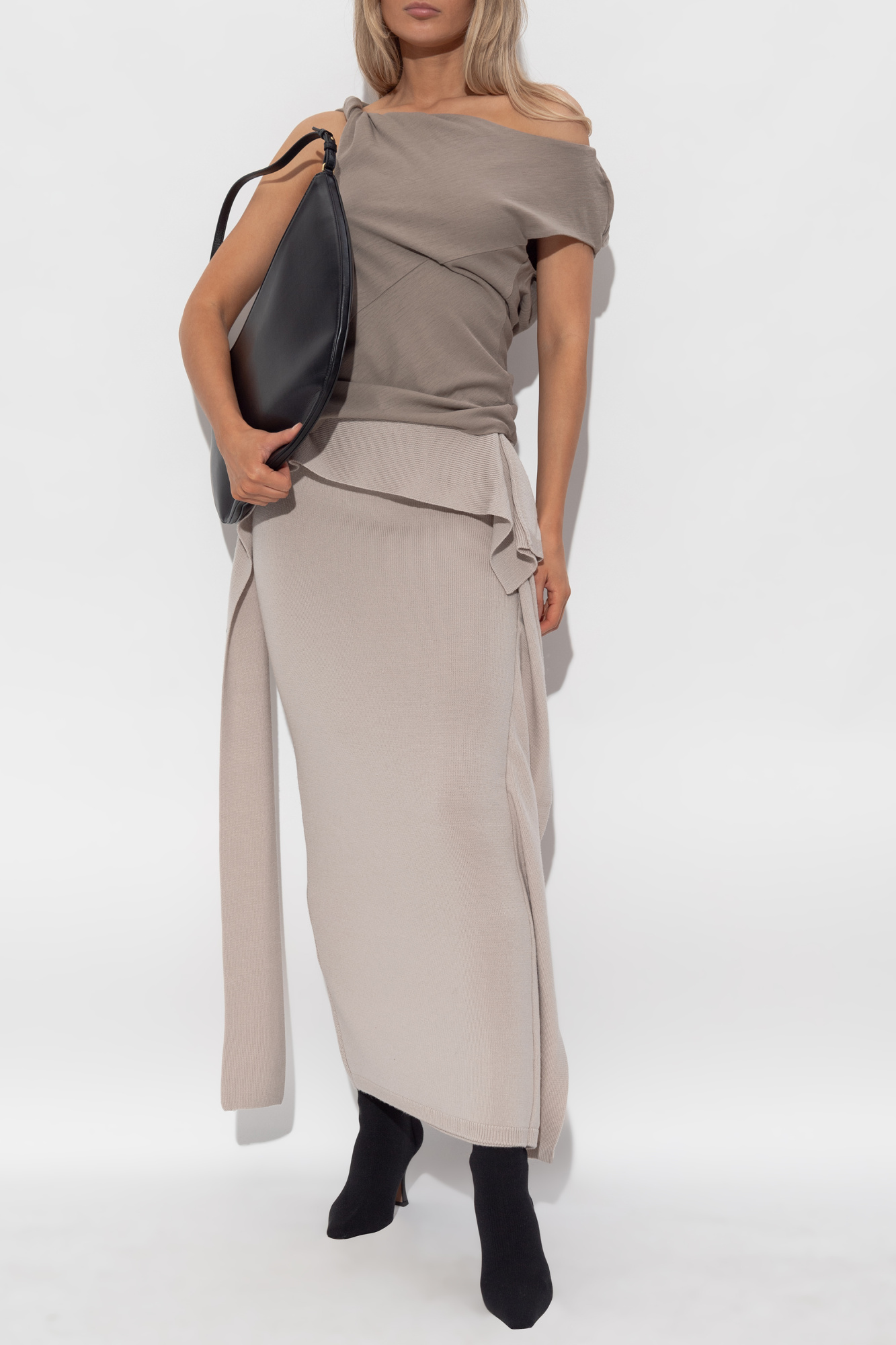 Wool Skirt, Women's, Beige