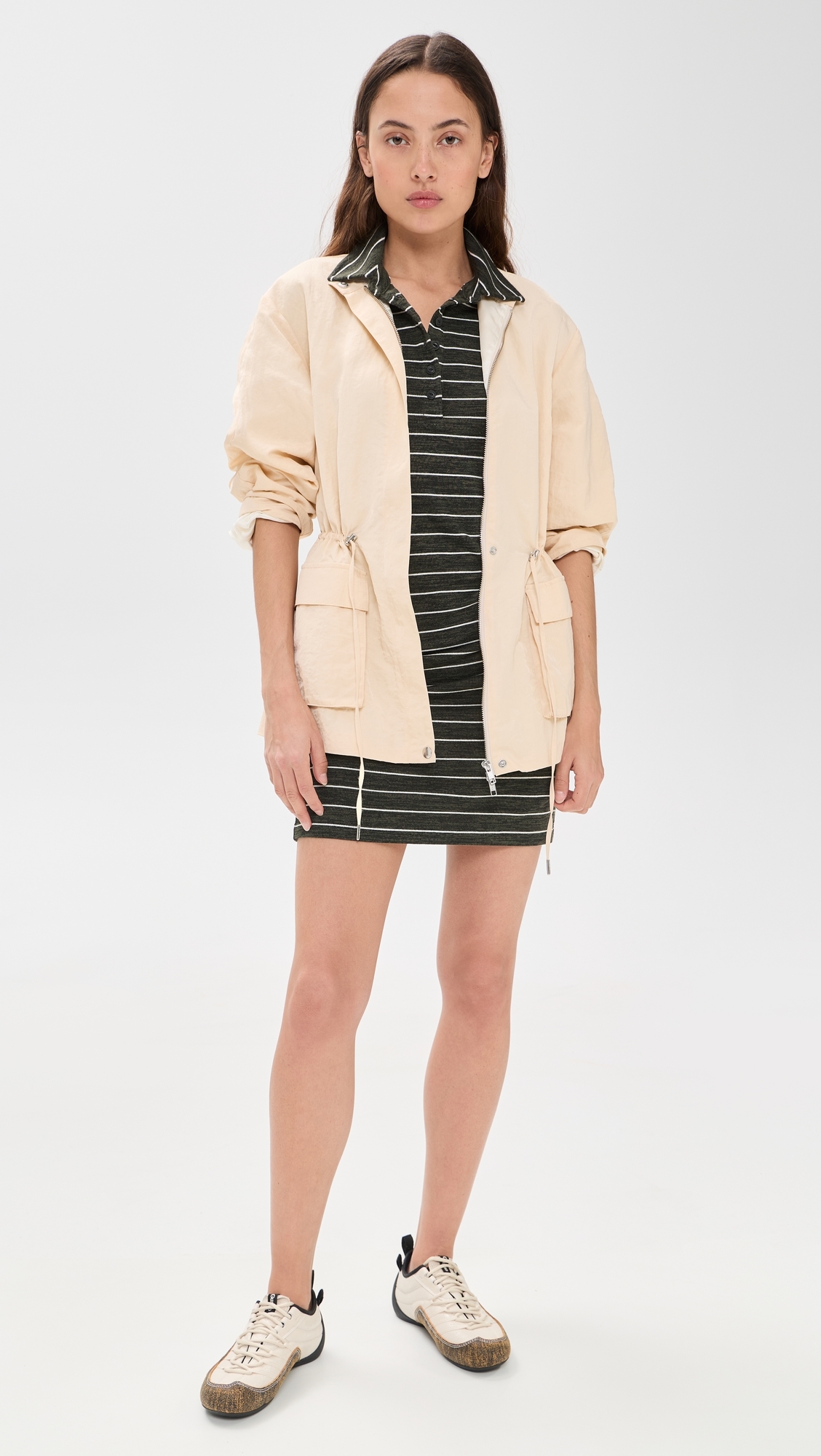 The Knit Stripe Polo Mini Dress armmt