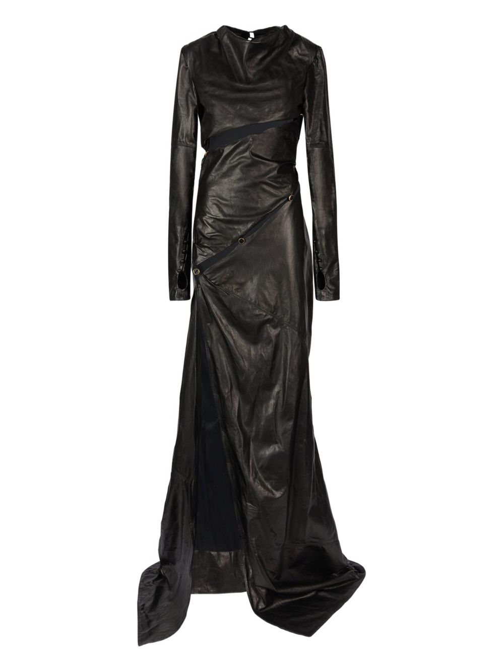 GCDS leather maxi dress - Black