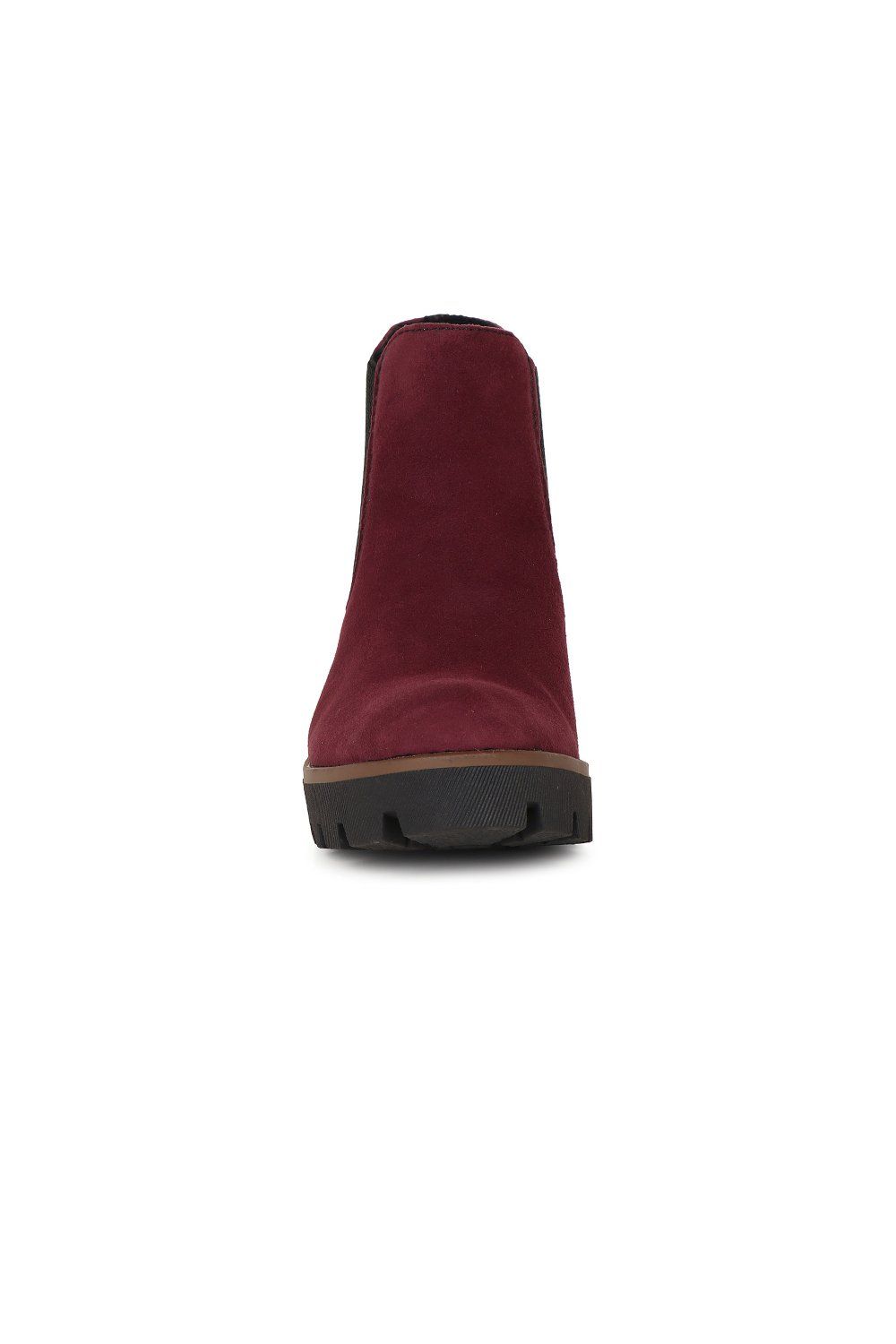 Rieker Women's 'Acorn II' Chunky Chelsea Boots in Maroon