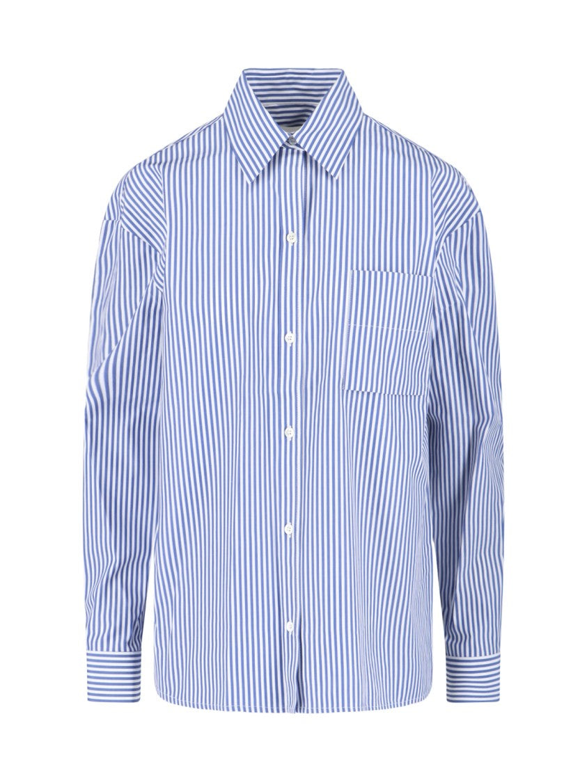 Striped Cotton Shirt - Blue