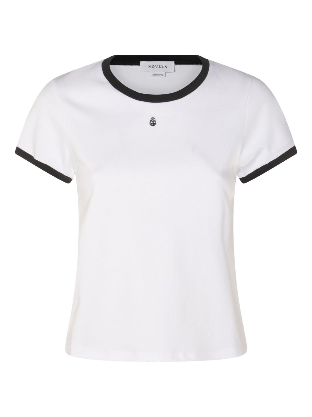 Contrast-trim t-shirt - White