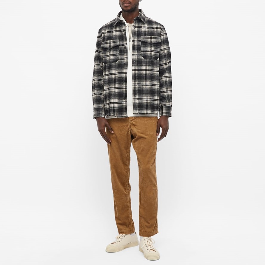 Corduroy slim-cut chinos - Brown