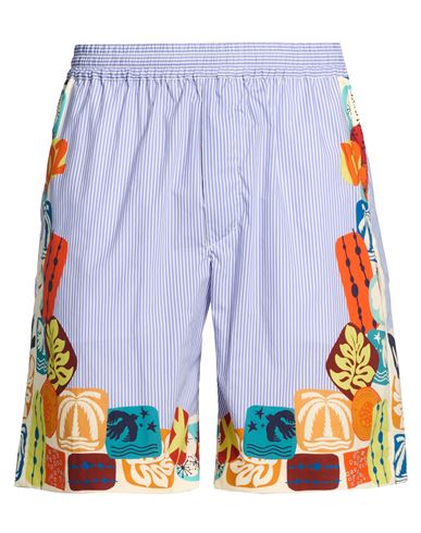 Summer Lovers Man Shorts & Bermuda Shorts Blue Size 34 Cotton