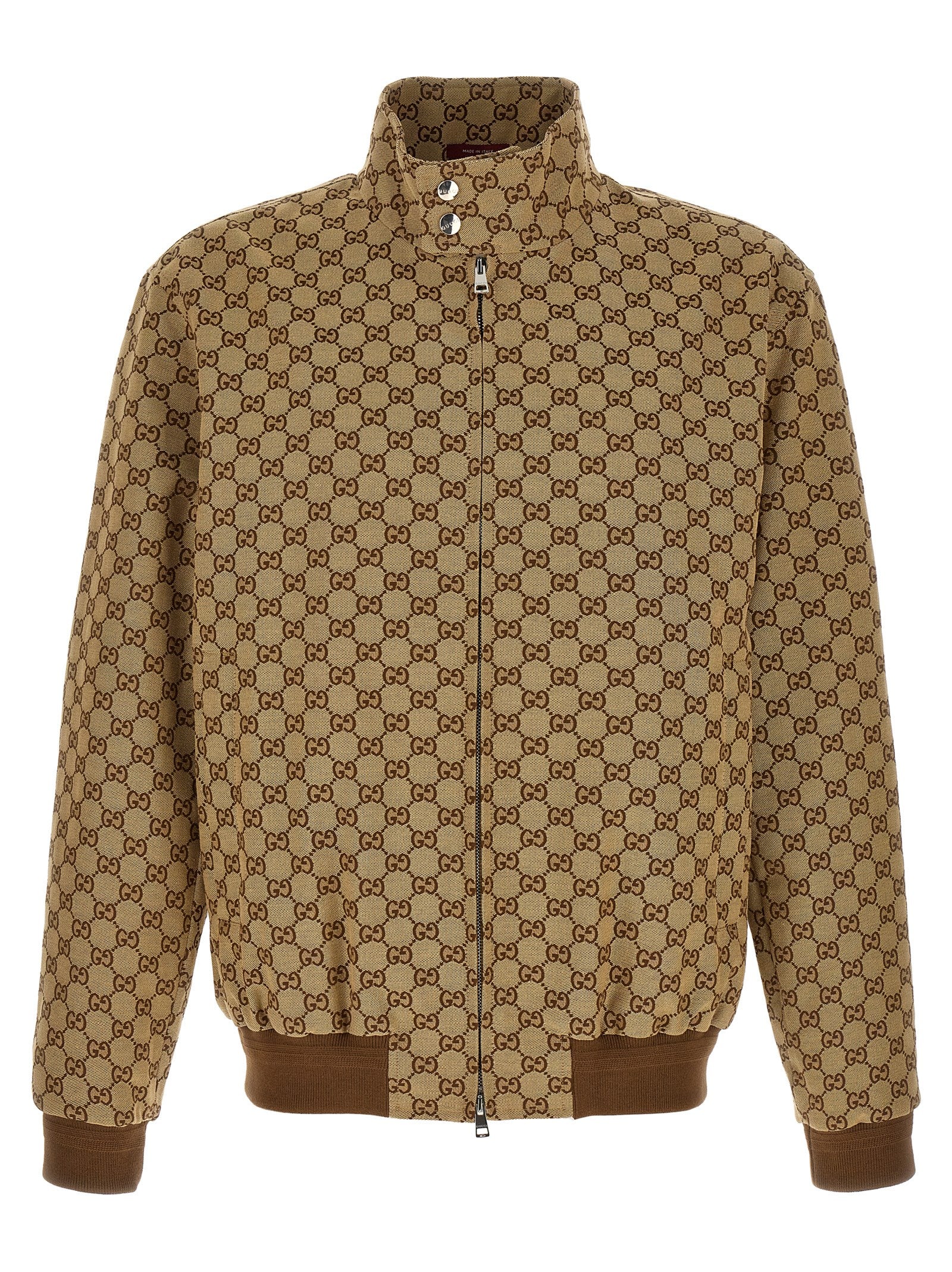 GG Monogram Bomber Jacket — Beige