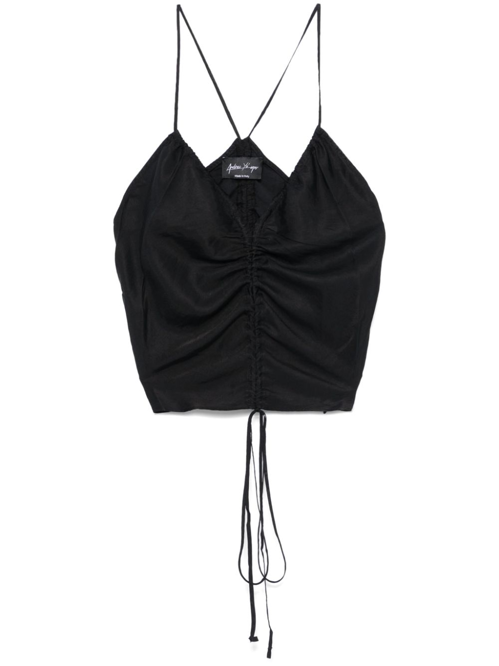 Drawstring tank top - Black