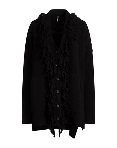 Woman Cardigan Black Size M Wool, Polyamide, Cashmere, Elastane