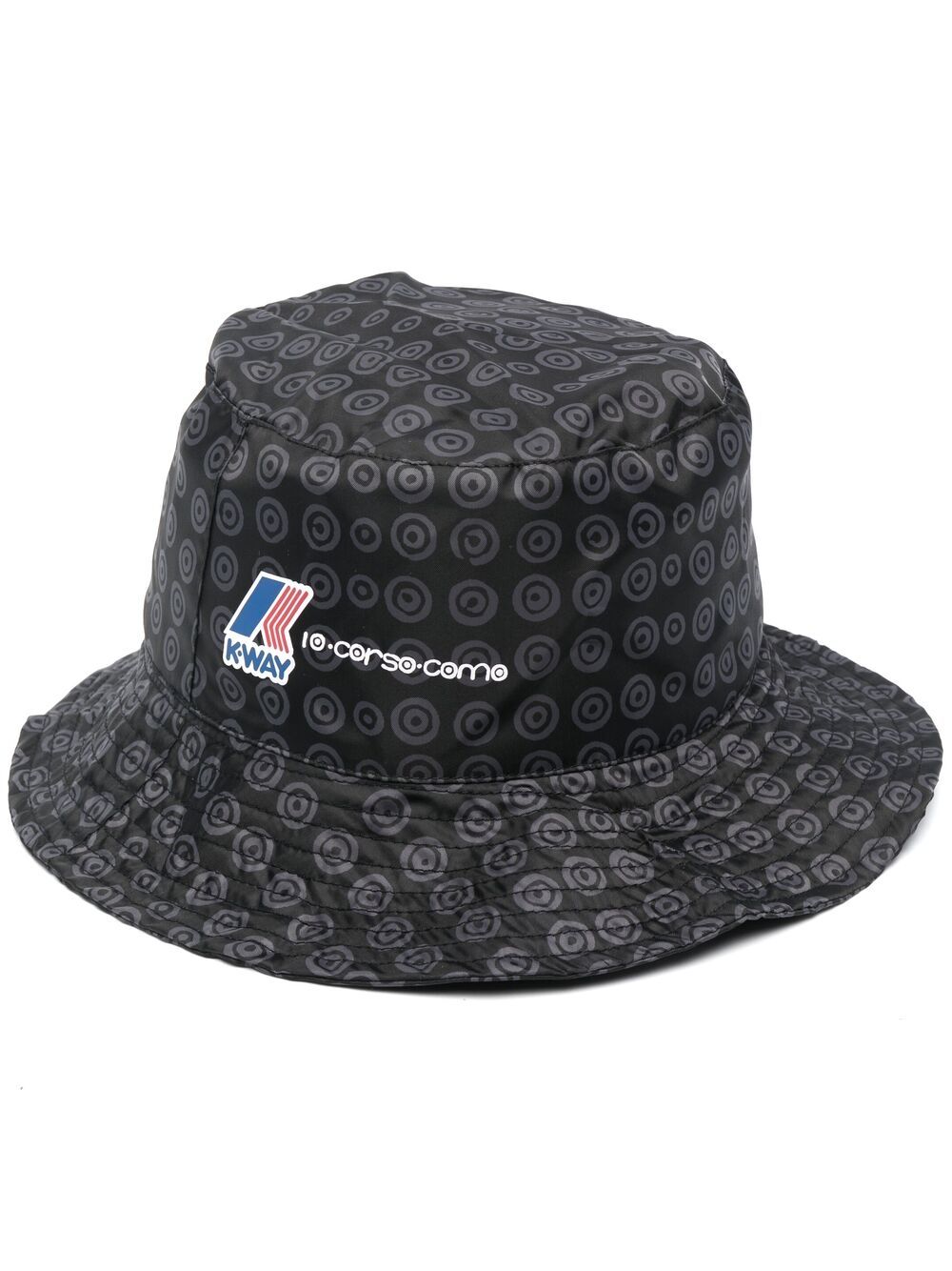 10 CORSO COMO x K-Way logo-print bucket hat - Black