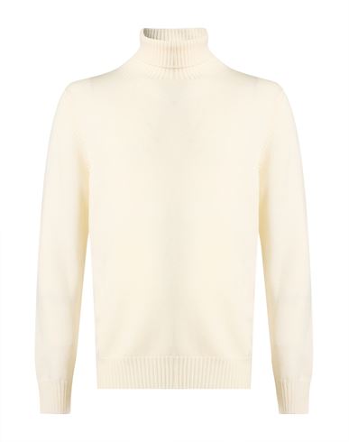 Man Turtleneck Ivory Size 44 Virgin Wool