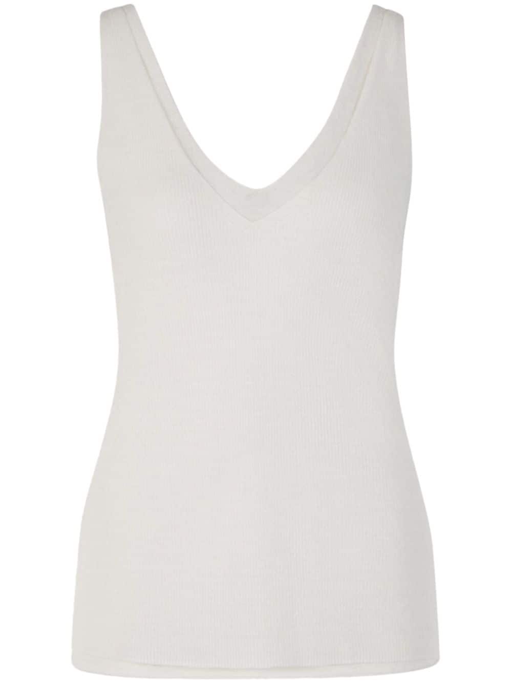 Ribbed tank top - White