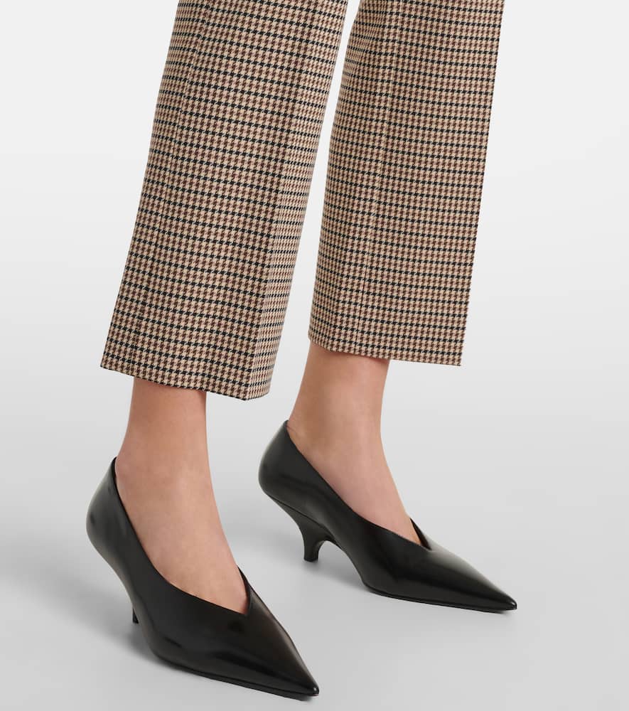 Arte Houndstooth high-rise cropped pants