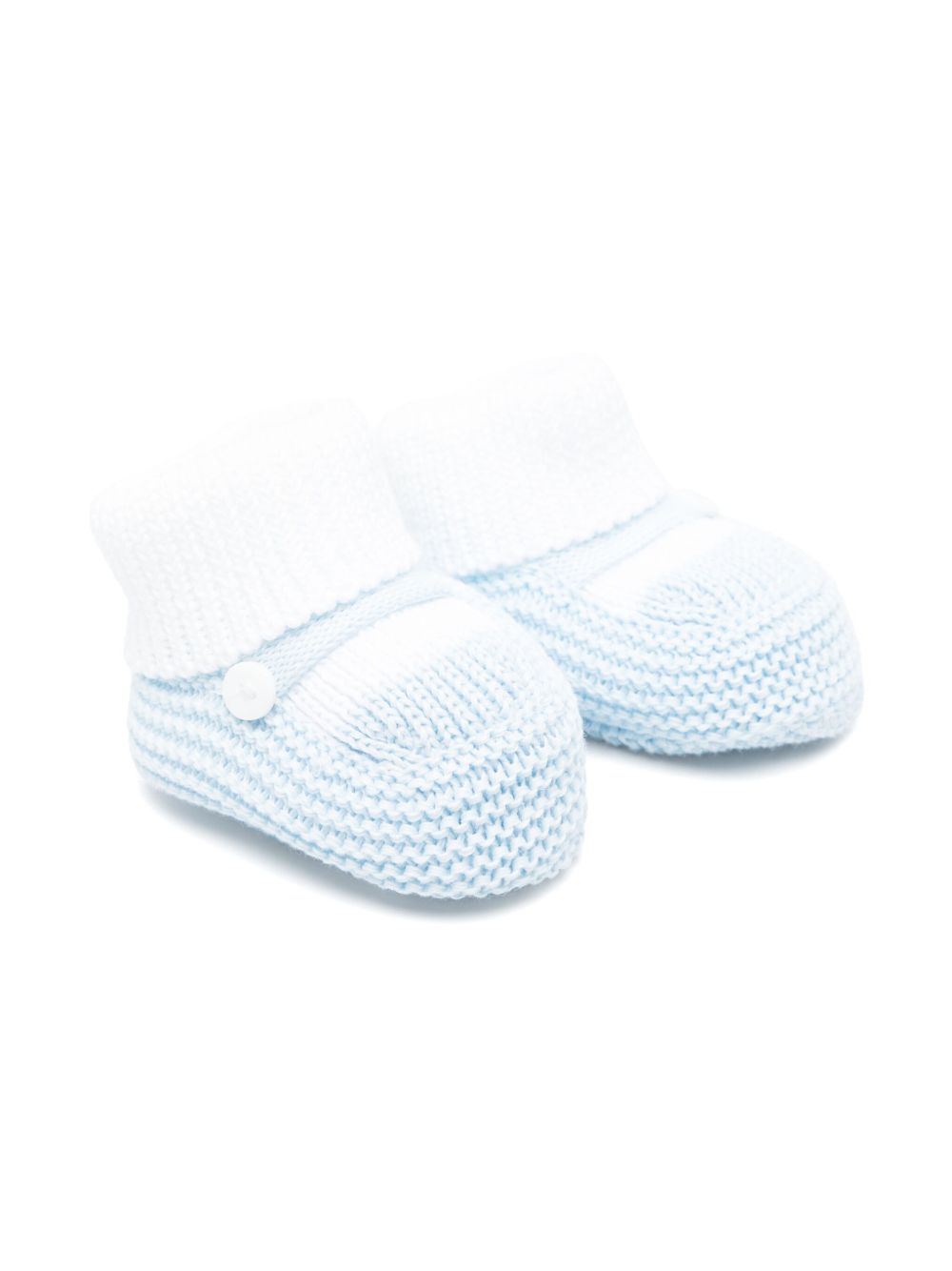 Knitted booties - BIANCO/ CIELO