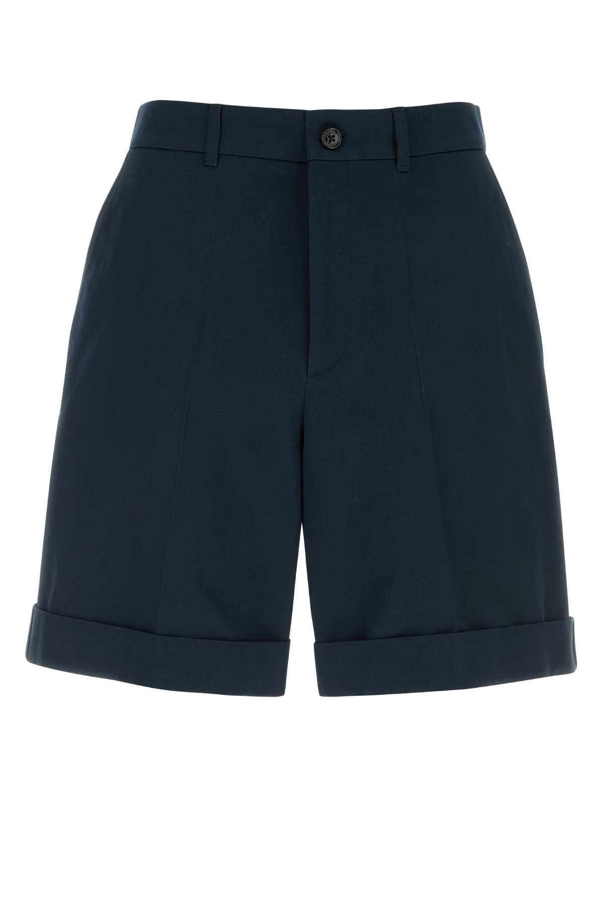 Ricamo Bermuda Shorts — Navy