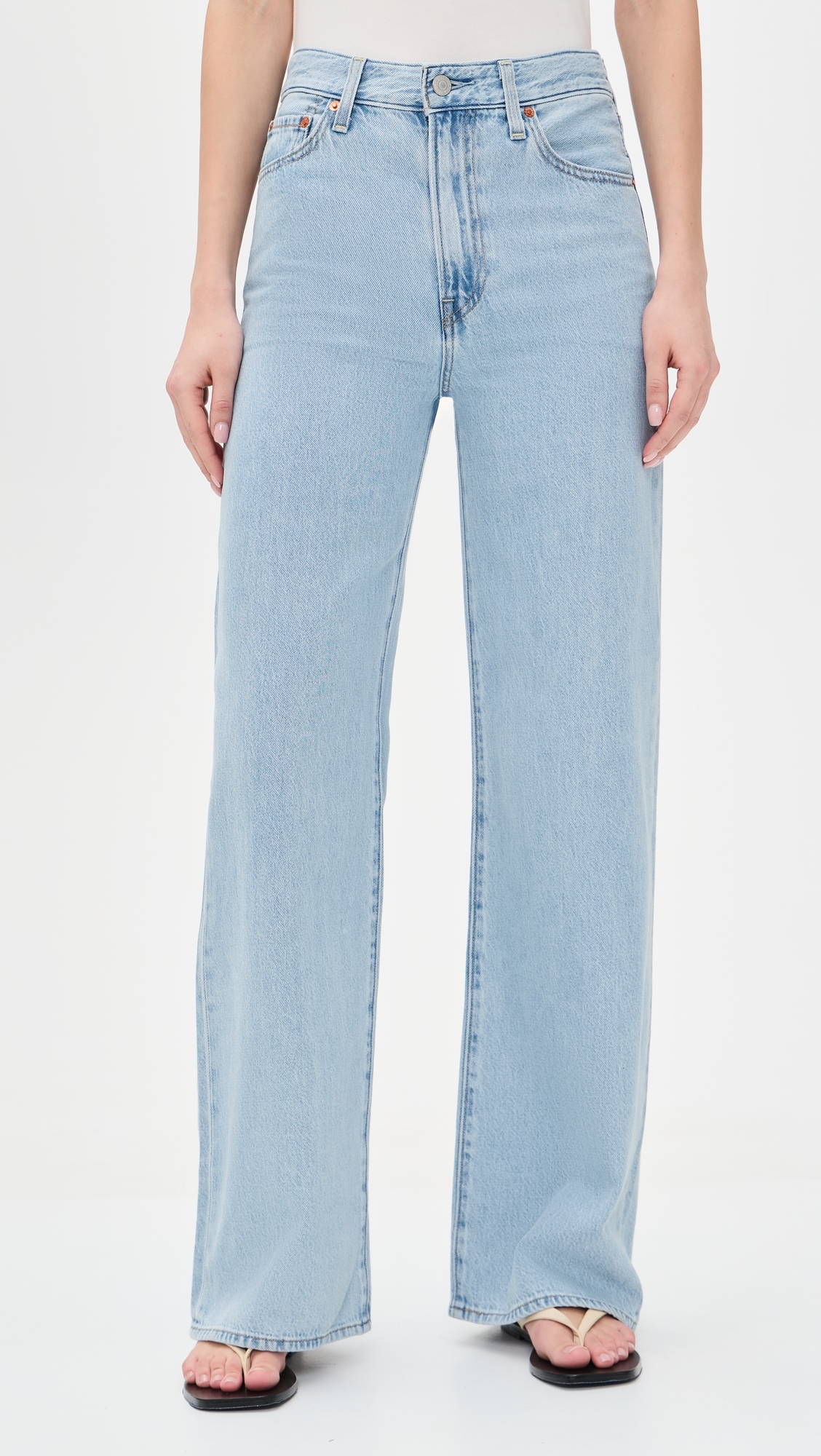 Ribcage Wide Leg Jeans Of Course Stone