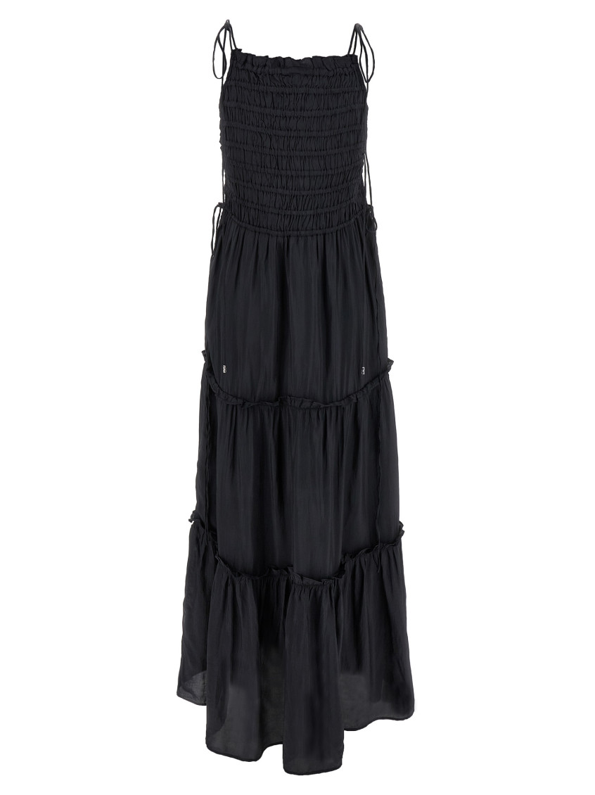 Black Smock Tie Skirts Gray